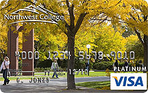 Campus scenic credit card design