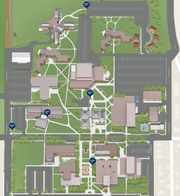 Campus Map: Emergency Phones