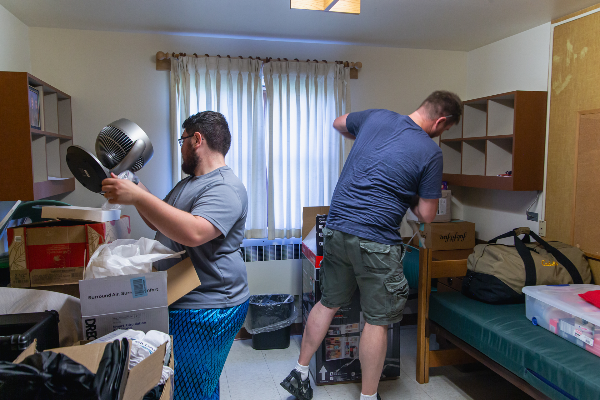 First floor room of Ashley Hall during move-in